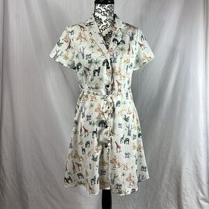 Chic Animal Print Midi Dress